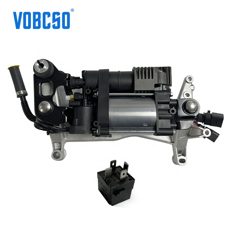 VOBCSO Air Suspension Pump  Assembly With Bracket OE 7P0698007 For Porsche Cayenne Volkswagen Touareg